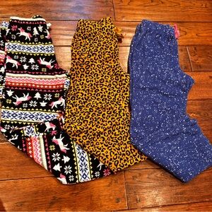 THREE PAIRS Old Navy, pajama pants girls 10/12
